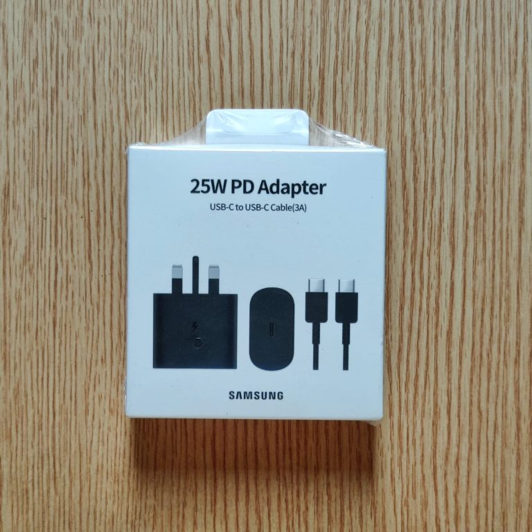 Samsung 25W PD Adapter With USB-C to USB-C cable (3A)